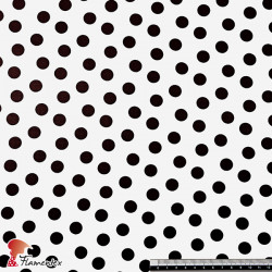 NATASHA. Drape crêpe fabric. Normally used for flamenco dresses. Polka dot print 1,50 cm.