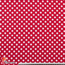 Tejido de algodón estampado de lunares 1 cm