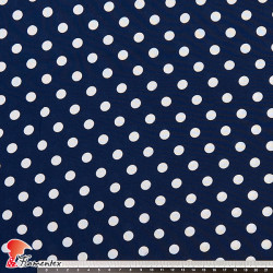 Tejido fino con mucha caída estampado lunares 9 mm.