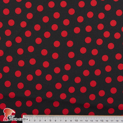 BASICO STRECH EST. BULERIA PQ. Tejido de poliéster. Estampado de lunares pequeños de 1,30 cm.OEKO-TEX Standard 100