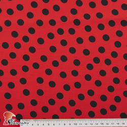 BASICO STRECH EST. BULERIA PQ. Tejido de poliéster. Estampado de lunares pequeños de 1,30 cm.OEKO-TEX Standard 100