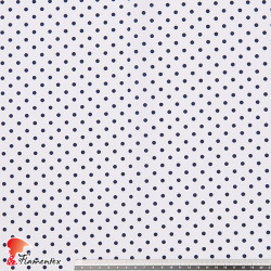 Tejido de algodón con estampado de lunares de 0,50 cm.