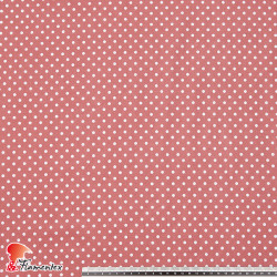 Tejido de algodón con estampado de lunares de 0,50 cm.