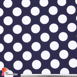 Tejido de algodón con estampado de lunares de 4 cm.