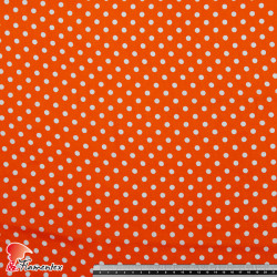 Viscosa. Tejido fino con mucha caída estampado lunares de 0,60 cms.