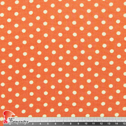 Tejido de gasa fina con lunares estampados de 0,50 cms.