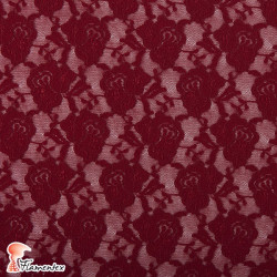 BLONDA SIXTY. Stretch lace fabric, maroon.