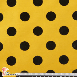 MADISON FLOSAR D/3. Stretch satin fabric with flocked polka dots. Ideal for fitted flamenco dresses.