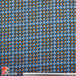 Viscosa. Tejido fino con mucha caída. Estampado geométrico.