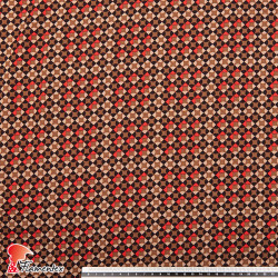 Viscosa. Tejido fino con mucha caída. Estampado geométrico.