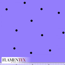 Tela de gasa fina con estampado de lunares 1,30 cms.