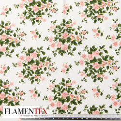 Viscosa. Tejido fino con mucha caída. Estampado de flores pequeñas.