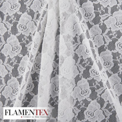 Tejido de blonda elástica.