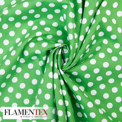 HARU. Tejido de algodón estampado con lunares de 1,30 cm.