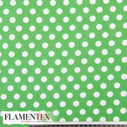 HARU. Tejido de algodón estampado con lunares de 1,30 cm.