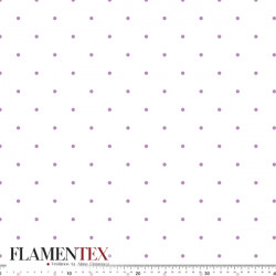 Tejido de apariencia de lino. Estampado de lunares de 5 mm.