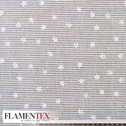 VERONA. Tejido de rayas estampado con estrellas.
