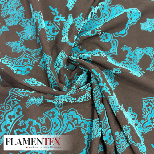 NIDIA FLOCADO *MATE*. Tejido de raso elástico.