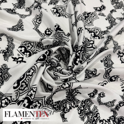 NIDIA FLOCADO *MATE*. Tejido de raso elástico.