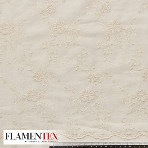 Tejido de batista bordada.