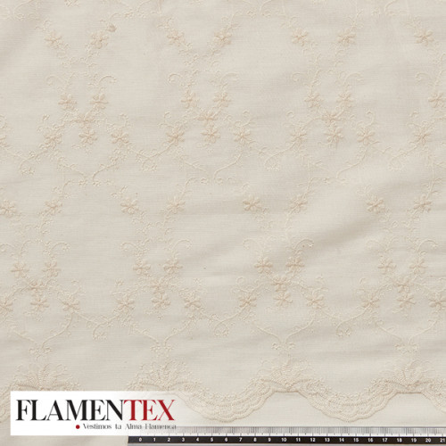 Tejido de batista bordada.