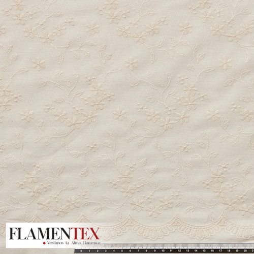 Tejido de batista bordada.