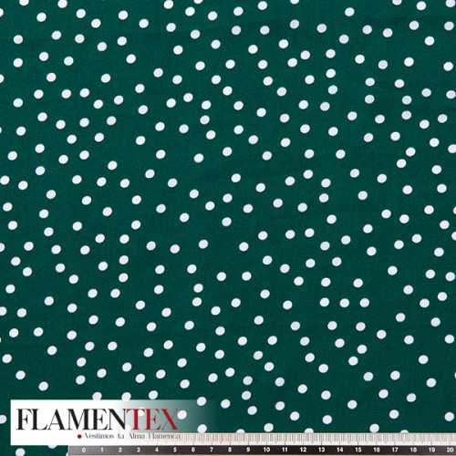 Tela de crespón con estampado de lunares de 0,50 cms.