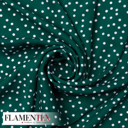 Tela de crespón con estampado de lunares de 0,50 cms.