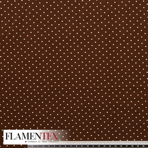 Tejido de crespón suave con elastano. Estampado de lunares de 2,00 mm.