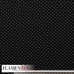Tejido de crespón suave con elastano. Estampado de lunares de 2,00 mm.