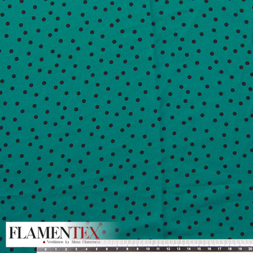 Tejido finito estampado con lunares de 4,00 mm.