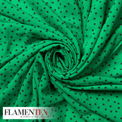 Tejido finito estampado con lunares de 4,00 mm.
