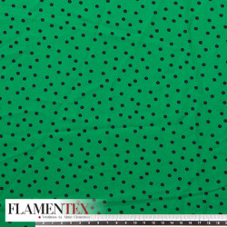 Tejido finito estampado con lunares de 4,00 mm.