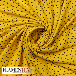 Tejido finito estampado con lunares de 4,00 mm.