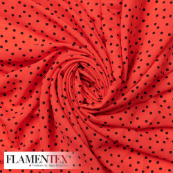 Tejido finito estampado con lunares de 4,00 mm.