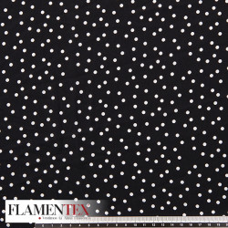 Tejido finito estampado con lunares de 4,00 mm.