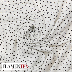 Tejido finito estampado con lunares de 4,00 mm.