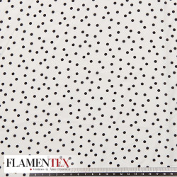 Tejido finito estampado con lunares de 4,00 mm.
