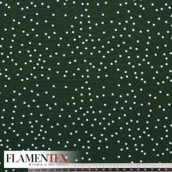 Tejido suave con caída y estampado de lunares pequeños desordenados de 0,30 cm.