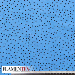 Tejido suave con caída y estampado de lunares pequeños desordenados de 0,30 cm.