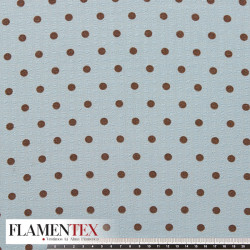 Tejido arrugado estampado con lunares de 0,90 cm.