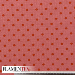 Tejido arrugado estampado con lunares de 0,90 cm.