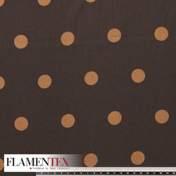 Tejido tipo georgette. Estampado de lunares de 2,00 cm.