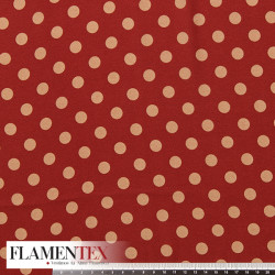 Tejido tipo georgette. Estampado de lunares de 1,00 cm.