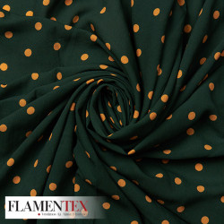Tejido finito estampado con lunares de 0,80 cm.