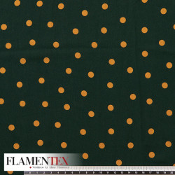 Tejido finito estampado con lunares de 0,80 cm.