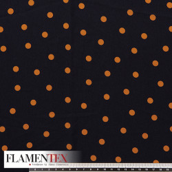 Tejido finito estampado con lunares de 0,80 cm.