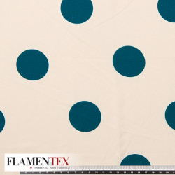 Tejido finito estampado con lunares grandes de 4.50 cm.