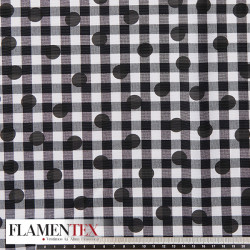 Tejido de Vichy 10 mm. estampado de lunares de 1,50 cms. aprox.