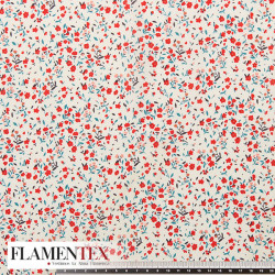 Tejido de popelín de algodón suave estampado con florecitas.